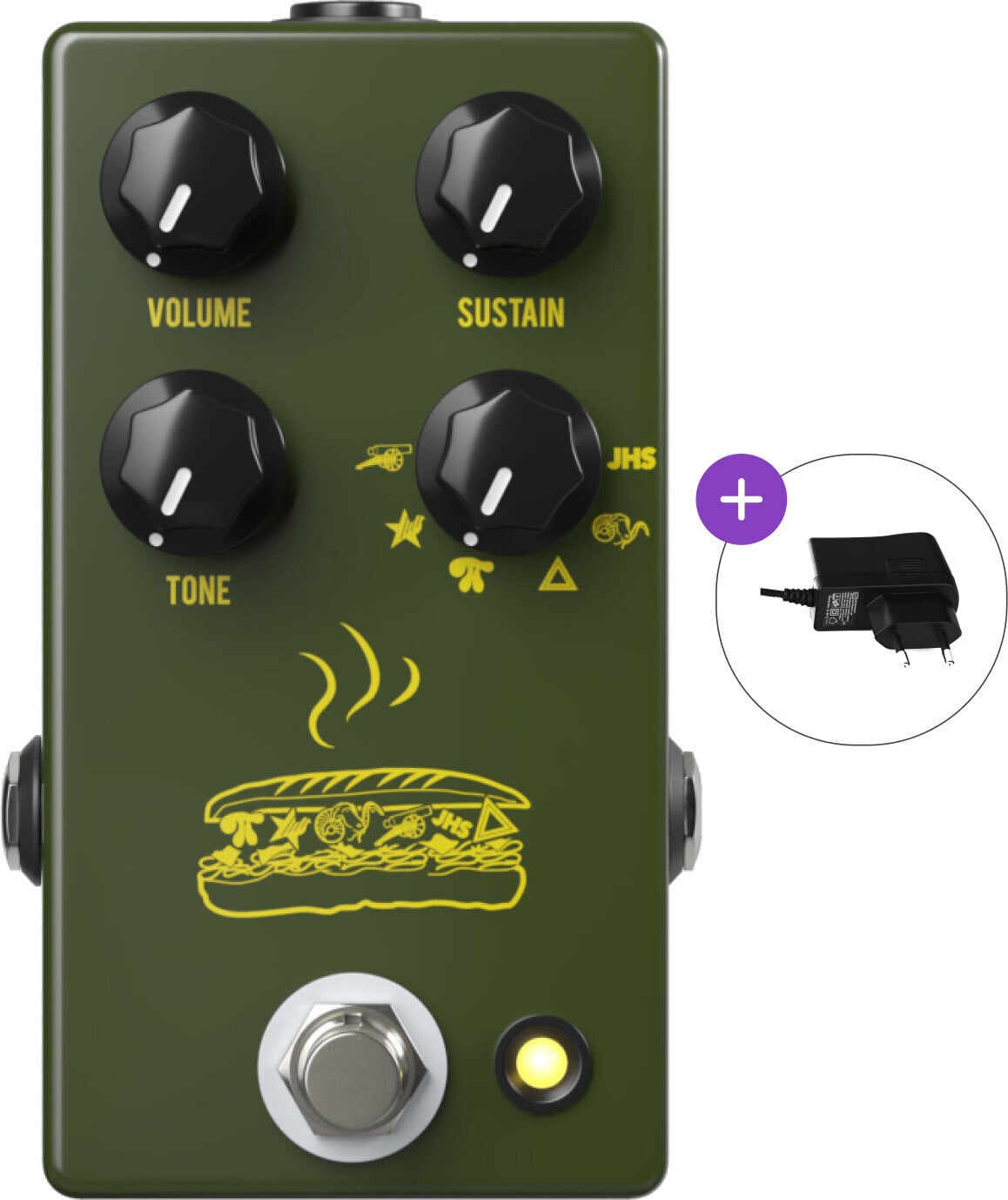 Gitarreneffekt JHS Pedals Muffuletta Army Green SET Gitarreneffekt
