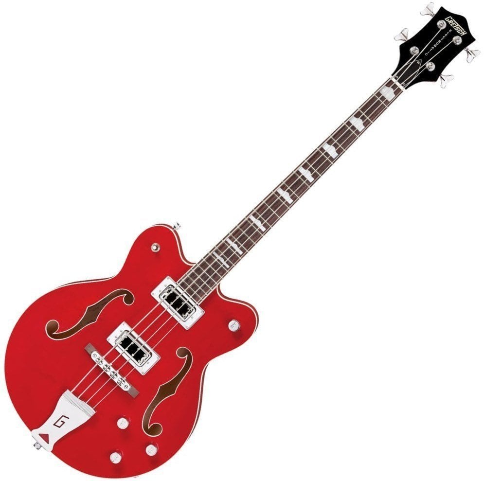 Basso Elettrico Gretsch Electromatic Transparent Red