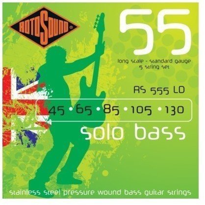 Saiten für 5-saitigen E-Bass, Saiten für 5-Saiter E-Bass Rotosound RS 555 LD