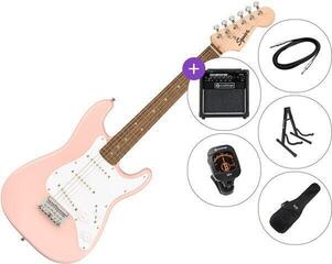 Chitară electrică Fender Squier Mini Stratocaster IL SET 2 Shell Pink Chitară electrică