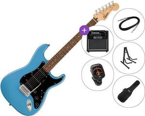 Elektrische gitaar Fender Squier Sonic Stratocaster LRL SET 2 California Blue Elektrische gitaar