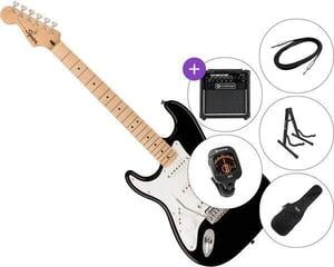 Guitare électrique Fender Squier Sonic Stratocaster LH MN SET 2 Black Guitare électrique