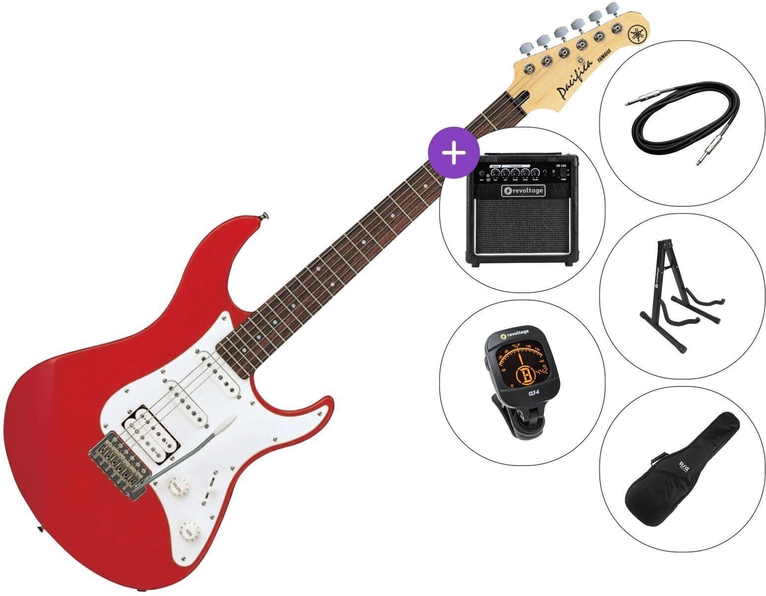 Guitarra elétrica Yamaha Pacifica 112J MKII SET 2 Red Metallic Guitarra elétrica
