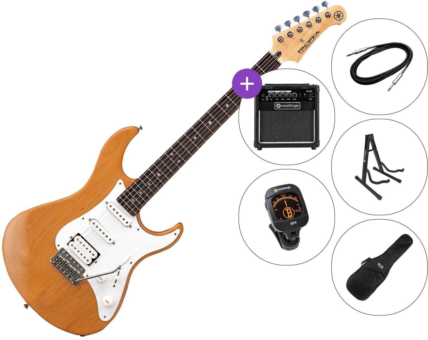 Guitare électrique Yamaha Pacifica 112J MKII SET 2 Yellow Natural Satin Guitare électrique