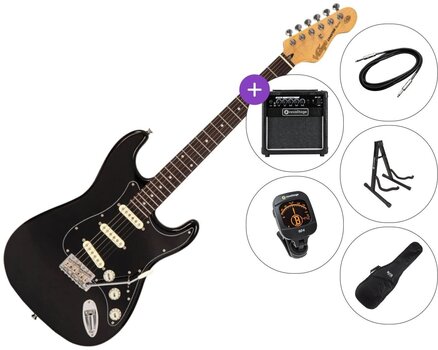 Guitarra elétrica Vintage V60 Coaster SET 2 Gloss Black Guitarra elétrica - 1