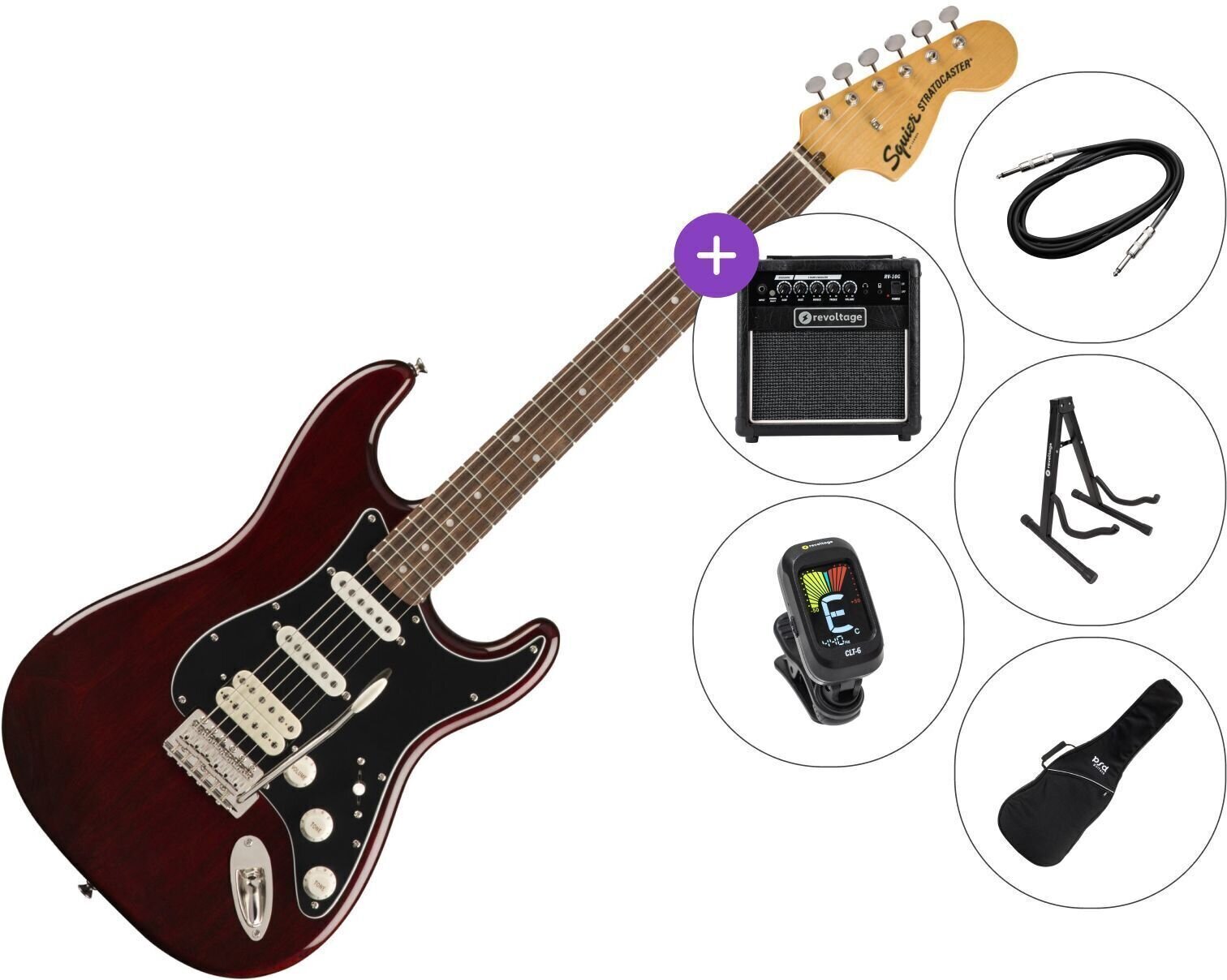 Električna kitara Fender Squier Classic Vibe '70s Stratocaster HSS IL SET 2 Walnut Električna kitara