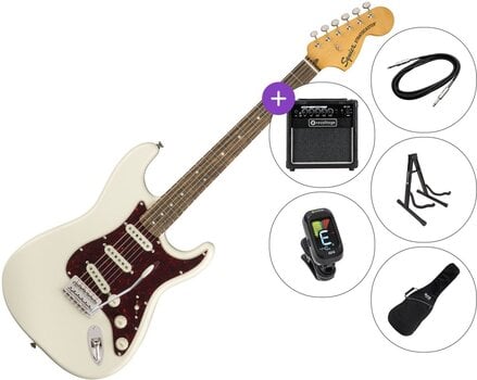 Elektrisk guitar Fender Squier Classic Vibe '70s Stratocaster IL SET 2 Olympic White Elektrisk guitar - 1