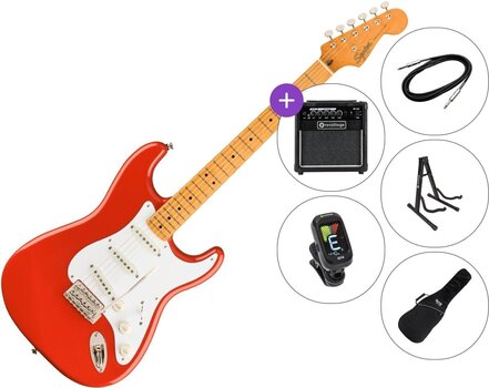Guitarra elétrica Fender Squier Classic Vibe 50s Stratocaster MN SET 2 Fiesta Red Guitarra elétrica - 1