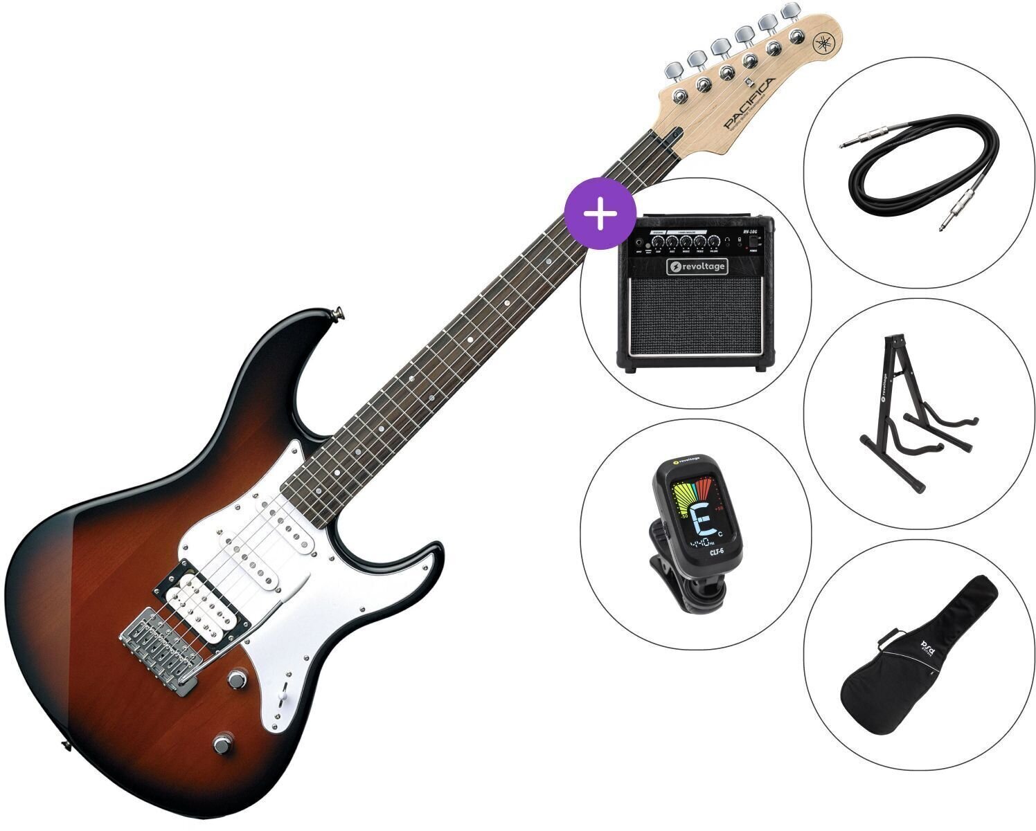 Guitarra elétrica Yamaha Pacifica 112 V SET 2 Old Violin Sunburst Guitarra elétrica