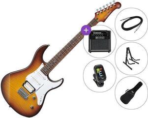 Electric guitar Yamaha Pacifica 212V FM SET 2 Tobacco Brown Sunburst Electric guitar