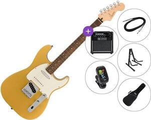 Chitară electrică Fender Squier Paranormal Custom Nashville Stratocaster SET 2 Aztec Gold Chitară electrică