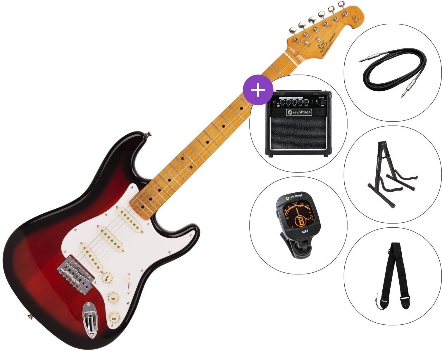 Guitarra elétrica SX SST57+ SET 2 2-Tone Sunburst Guitarra elétrica