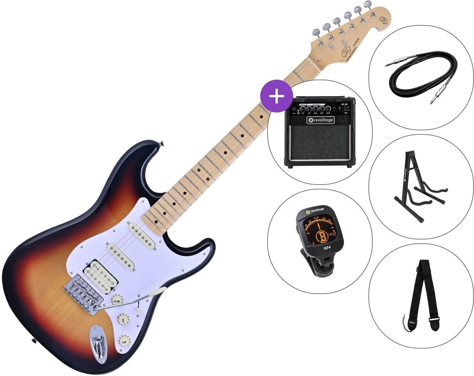 Elektrická gitara SX SST57+ /HSS SET 2 3-Tone Sunburst Elektrická gitara