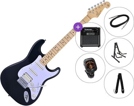 Electric guitar SX SST57+ /HSS SET 2 Black Electric guitar - 1