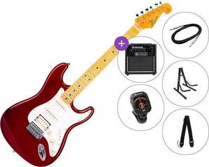 Elektrisk guitar SX SST57+ /HSS SET 2 Candy Apple Red Elektrisk guitar