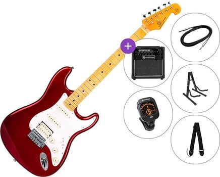 Elektrisk guitar SX SST57+ /HSS SET 2 Candy Apple Red Elektrisk guitar - 1