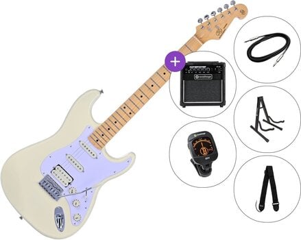 Guitarra eléctrica SX SST57+ /HSS SET 2 Vintage White Guitarra eléctrica - 1
