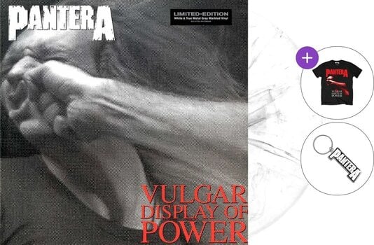 Darilni Set Pantera - Vulgar Display Of Power (Limited Edition) (White & True SETal Grayarbled) (LP) SET 2XL - 1