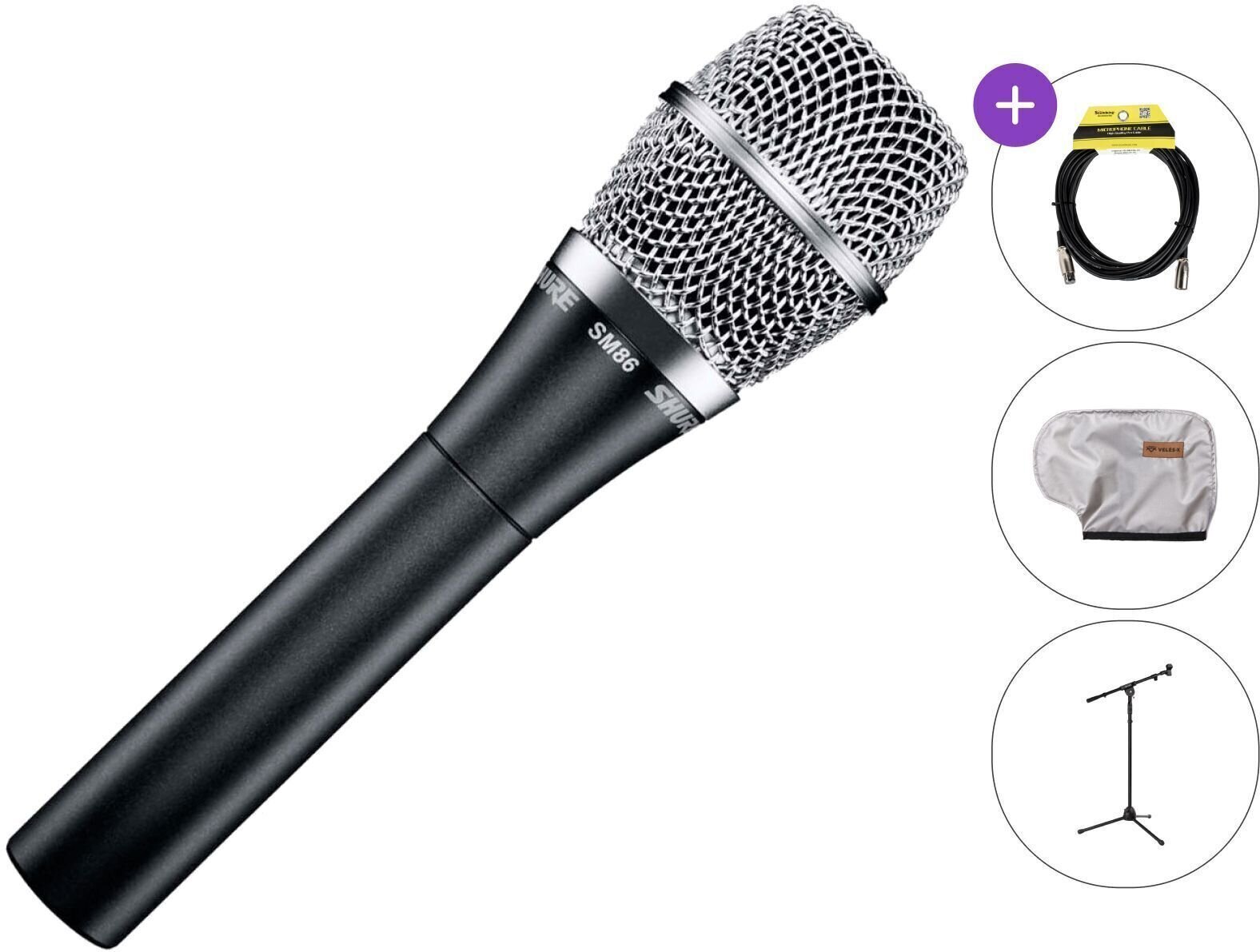 Kondezatorski mikrofon za vokal Shure SM86 SET Kondezatorski mikrofon za vokal