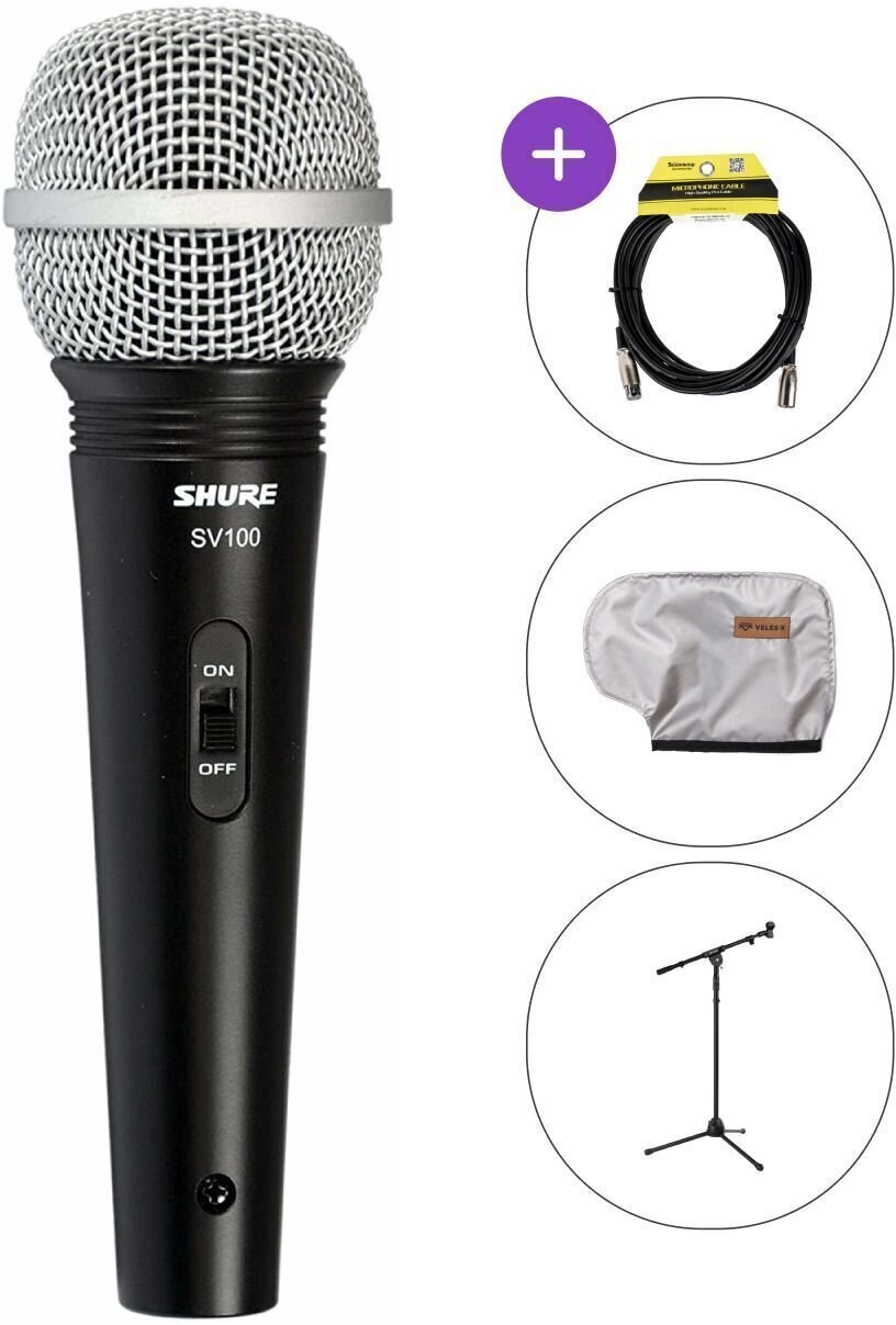 Вокален динамичен микрофон Shure SV100 SET Вокален динамичен микрофон