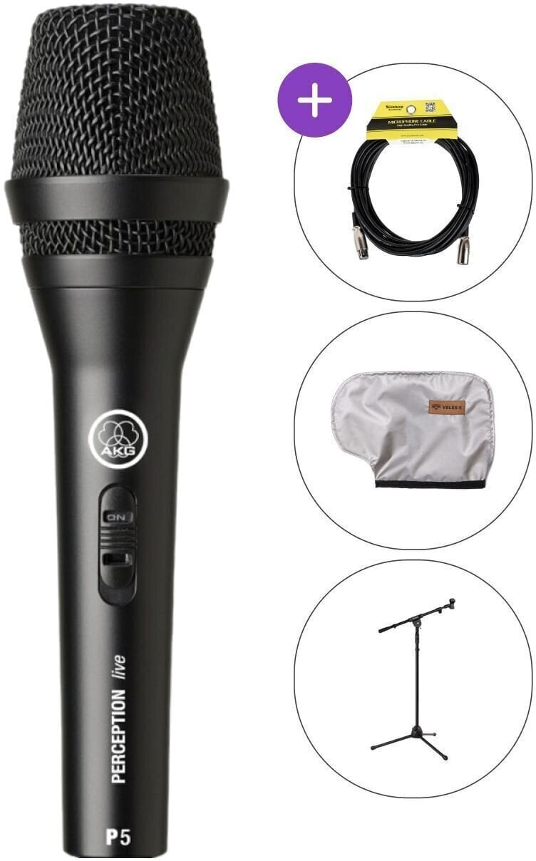 Вокален динамичен микрофон AKG P5S Live SET Вокален динамичен микрофон