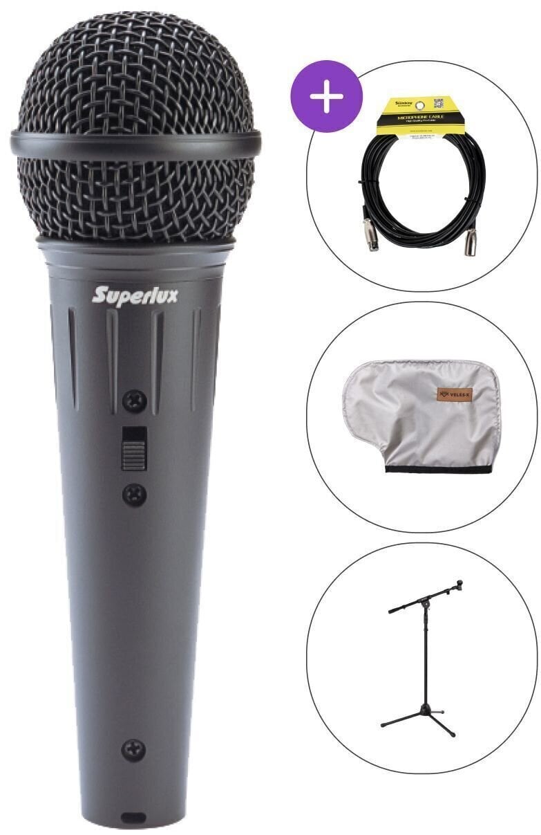 Vocal Dynamic Microphone Superlux D103 01 X SET Vocal Dynamic Microphone