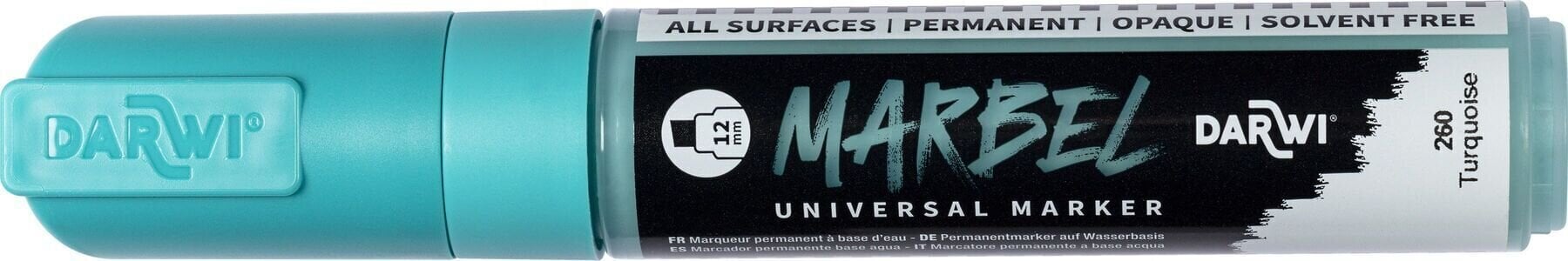 флумастери
 Darwi Marbel Химикал маркер 12 mm Turquoise N°260 1 бр.