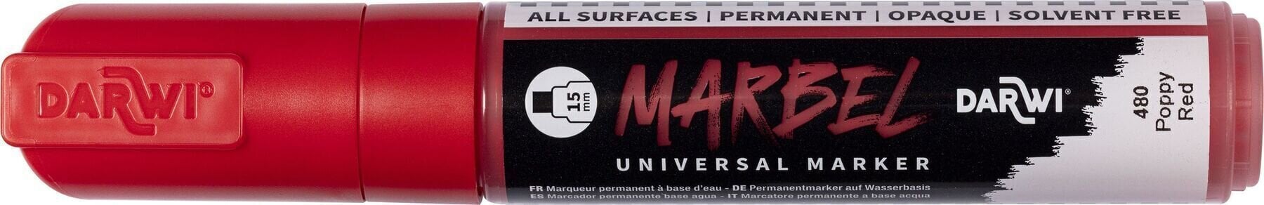 Flomaster Darwi Marbel Marker olovka 15 mm Poppy Red N°480 1 kom
