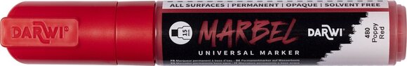Flomaster Darwi Marbel Marker olovka 15 mm Poppy Red N°480 1 kom - 1
