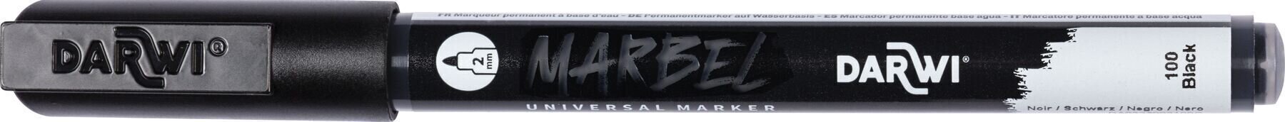 Flomaster Darwi Marbel Marker olovka 2 mm Black N°100 1 kom