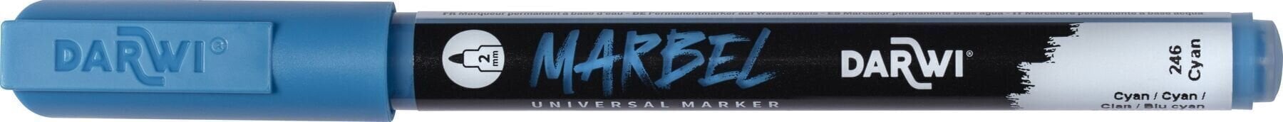 Flomaster Darwi Marbel Marker pero 2 mm Cyan N°246 1 kos