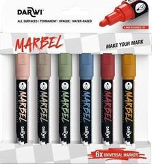 Filzstift Darwi Marbel Satz von Markern 4 mm Nature 6 Stück