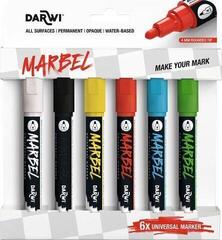 Filzstift Darwi Marbel Satz von Markern 4 mm Primary 6 Stück
