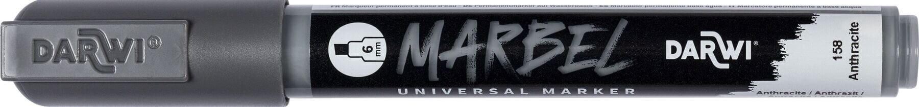 Pennarell Darwi Marbel Pennarello 6 mm Anthracite N°158 1 pz