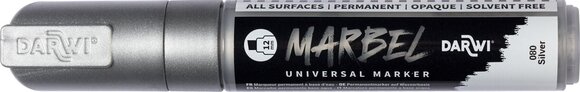Filzstift Darwi Marbel Markierungsstift 12 mm Silver N°080 1 stk - 1