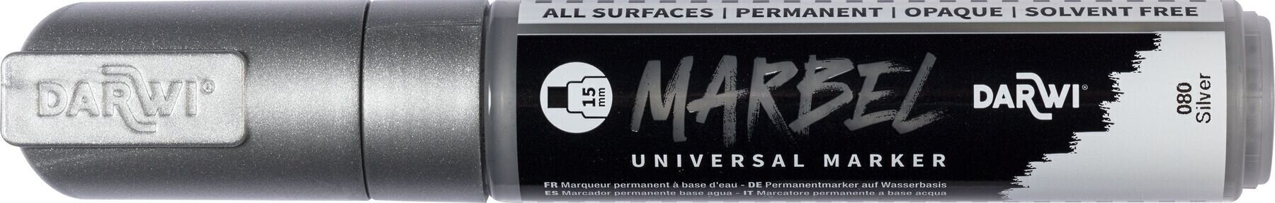Flomaster Darwi Marbel Marker olovka 15 mm Silver N°080 1 kom