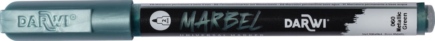 Pixur cu pâslă Darwi Marbel Marcator 2 mm Metallic Green N°060 1 buc.