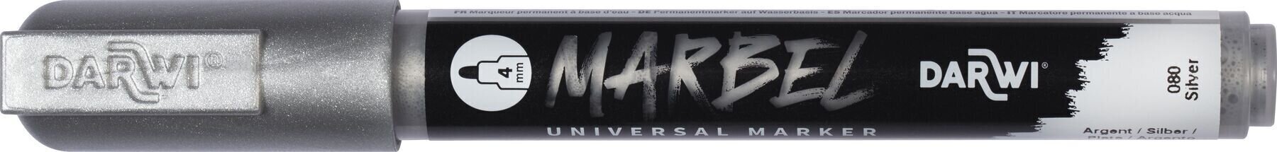 флумастери
 Darwi Marbel Химикал маркер 4 mm Silver N°080 1 бр.