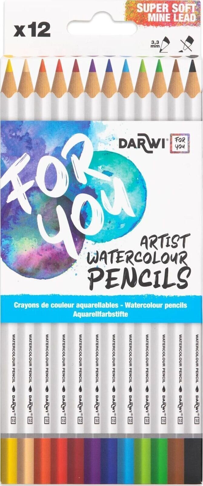 Ołówek akwarelowy
 Darwi DFY Zestaw ołówków akwarelowych 12 szt.