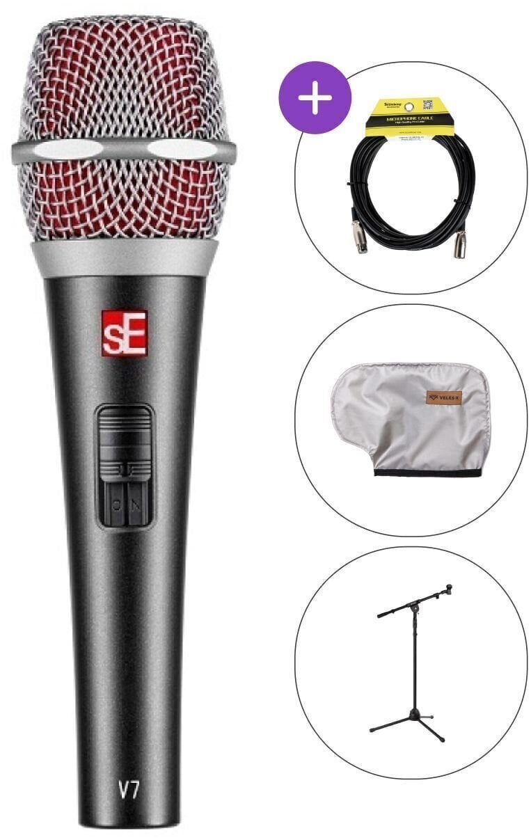 Dinamički mikrofon za vokal sE Electronics V7 Switch SET Dinamički mikrofon za vokal