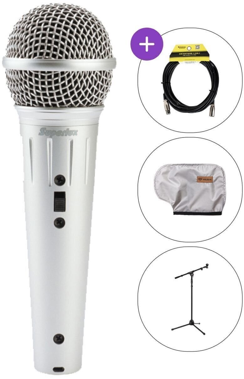 Dinamikus énekmikrofon Superlux D103 13X SET Dinamikus énekmikrofon