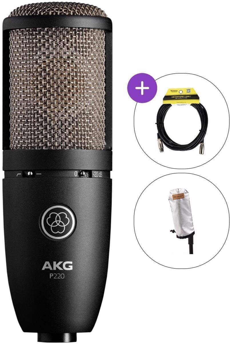 Kondenzatorski studijski mikrofon AKG P220 SET Kondenzatorski studijski mikrofon