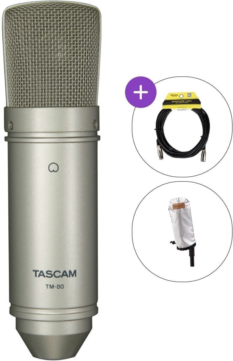 Kondenzatorski studijski mikrofon Tascam TM-80 SET Kondenzatorski studijski mikrofon