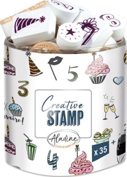 Печат Aladine 03745 Комплект за уплътняване 35 бр.-Рожден ден