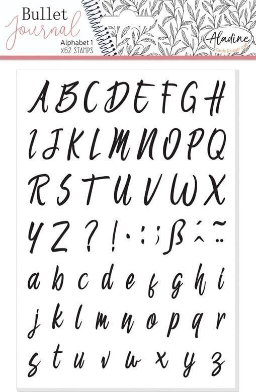 Pečat Aladine Stampo Сет за заптивање 62 Ком.-Курзивна Абецеда