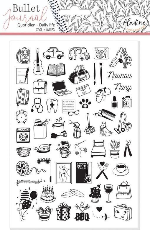 Печат Aladine Stampo Комплект за уплътняване 59 бр.-Моят ден