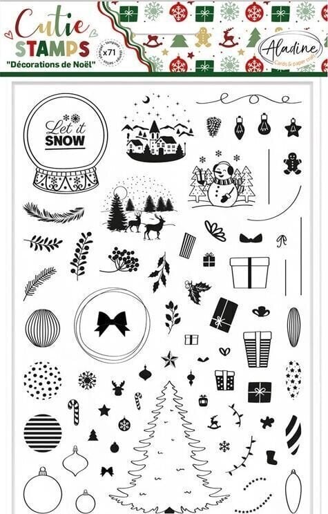 Štampiljka Aladine 03974 Komplet Žigov Božični Okraski 71 Kosov