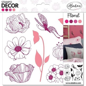 Печат Aladine Stampo Комплект за уплътняване 8 бр.-Букет - 1