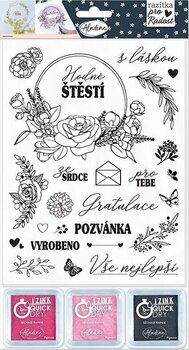 Ștampila pentru copii Aladine 55036 Set de sigilare 25 Bucăți-Flori Și Felicitări - 1