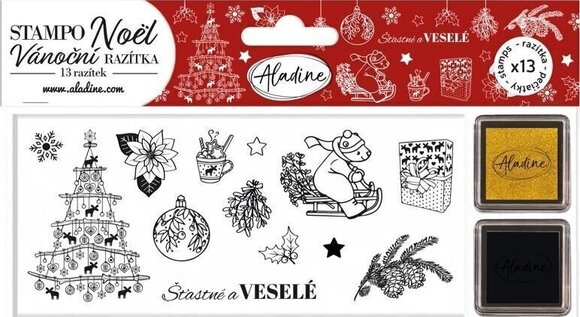 Ștampila pentru copii Aladine Stampo Noël Set de sigilare 13-Crăciunul Nordic - 1